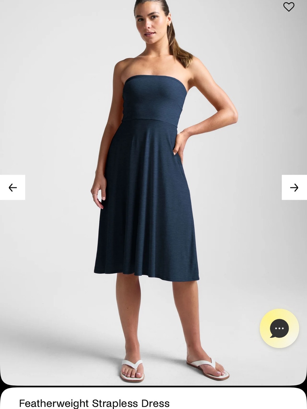 Beyond Yoga Strapless Navy A-Line Dress